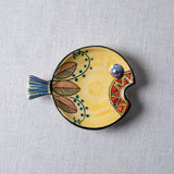 Fish Plate Round (S) Red Lips