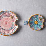 Fish Plate Round (M) Mrs. Red Flower in the Sea