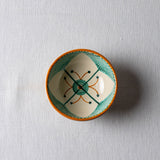 Bowl (S) Filigree Flower in Metallic Green