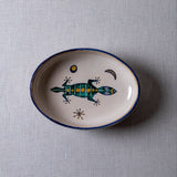 Serving Bowl (S, M, L) Retro Salamander in Metallic Green