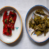 Serving Bowl (S/M/L) Retro Elegant Fishes in Blue and Orange