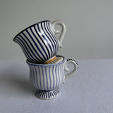 Cup Bombata in Stripes turquoise, XL size