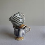 Cup Bombata in Stripes night blue, XL size