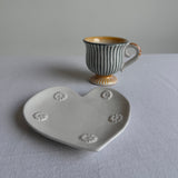 Cup Bombata in Stripes in Argillarte green, XL size
