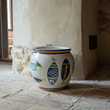 Flower Pot With Fish Motif