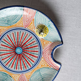 Fish Plate Round (L) Sea of Flowers