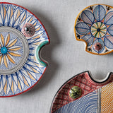 Fish Plate Round (L) Great Friend in Blue