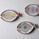 Fish Plate Long (S/M/L) Happy Day in Blue