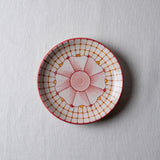 Breakfast Plate Rose in Fall in Bordeaux and Orange