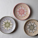 Breakfast Plate Rose in Fall in Bordeaux and Orange