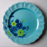 Serving Plate (L) Fioraccio in Blue, Yellow and Tiffany