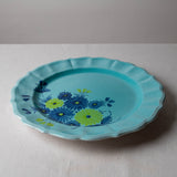 Serving Plate (L) Fioraccio in Blue, Yellow and Tiffany