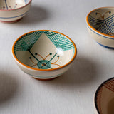 Bowl (S) Filigree Flower in Metallic Green